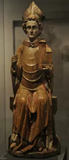 Catharijneconvent Collection: Holy Bishop. Cologne?. First third of the 14th century. Wood