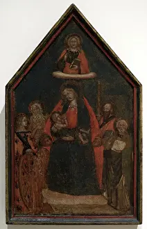 Domenico Prints: Holy conversation by Domenico di Michelino (1417-1491)