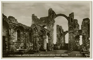 Images Dated 30th November 2016: The Holy Island of Lindisfarne - Priory ruins - Rainbow arch