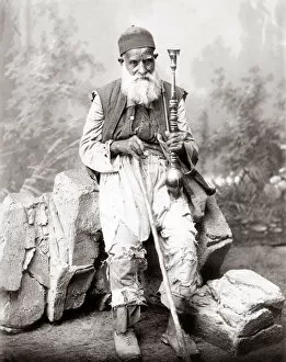 Occupation Collection: Holy Land Lebanon - peasant with hookah pipe