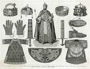 Images Dated 24th March 2016: Holy Roman Emperor with costume items