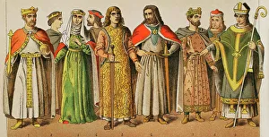 Nobility Prints: Holy Roman Empire, 1000-1100. From left to right