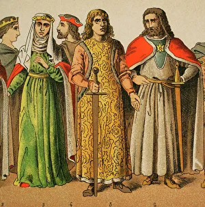 Nobility Prints: Holy Roman Empire, 1000-1100. From left to right