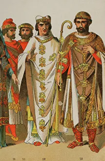 Mediaeval Prints: Holy Roman Empire, 1000-1100. From left to right