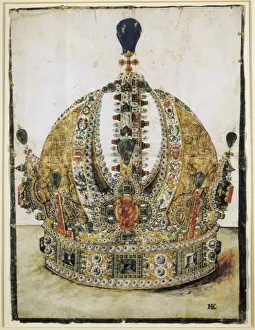 Czech Prints: Holy Roman Empire (16th c. ). Imperial crown of