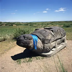 Turtle Prints: Holy stone turtle, Karakorum, Mongolia