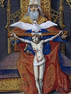 Hours Prints: Holy Trinity. Father, the Son and the Holy Spirit. Minitatur