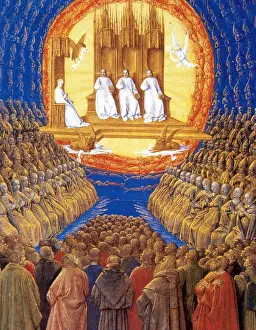 Holy Trinity in the glory of paradise. Miniature