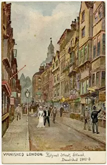 Demolished Prints: Holywell Street off The Strand, London