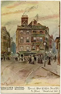 Demolished Prints: Holywell Street and Wych Street from The Strand, London