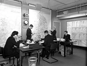 Images Dated 13th October 2011: Home Office NFS Coordination Control Room, WW2