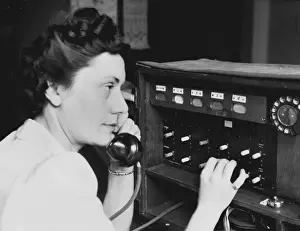 Telephones Prints: Home Office-NFS Fire Force mobile telecom unit, WW2