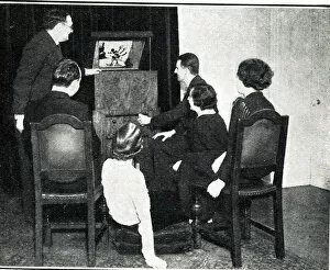 Home receiver for television, giving a black and white picture 12 inches by 9 inches