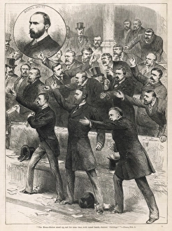 Home Rulers shouting in the House of Commons Home Rulers shouting in the House of Commons