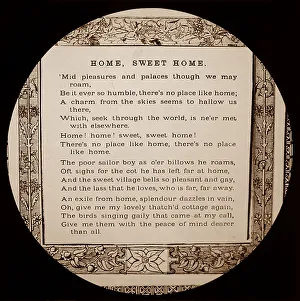 Lyrics Prints: Home Sweet Home song lyrics