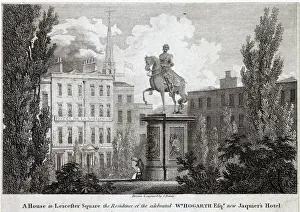 The former home of William Hogarth, later Jacquiers Hotel, Leicester Square, London