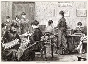 Sampler Prints: Home for working girls in London. Date: 1882