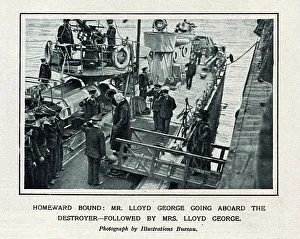Homebound from Paris on the destroyer - February, 1919