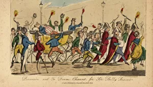 Images Dated 11th October 2019: Homecoming procession for William Curtis, 1821