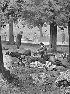 Frequently Gallery: Homeless Men in a Royal Park, London, 1903