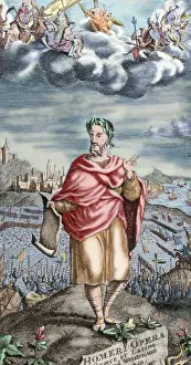 Homer Prints: Homer (8th Century B. C. ). Greek epic poet. Portrait in the F