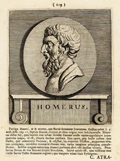 Gods And Heroes Prints: Homer, Greek poet, author of the Iliad and the Odyssey