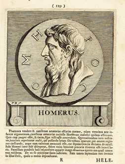 Gods And Heroes Prints: Homer, Greek poet, author of the Iliad and the Odyssey