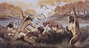 Homo neanderthalensis hunting in Swanscombe