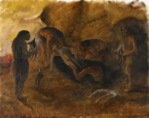 Other Prints: Homo neanderthalensis, Neanderthal Man burial site (Teshik-T