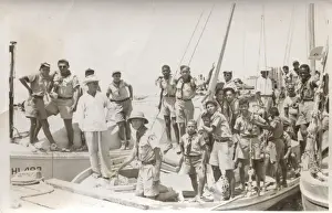 Belize Prints: Honduras boy scouts on boating trip, Xcalak, Mexico