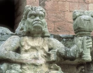 Geographic Collection: HONDURAS. COPAN. CopᮮMaya god. Maya art