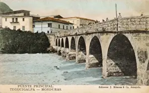 Honduras Prints: Honduras - Main Bridge at Tegucigalpa