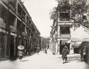Hong Kong c. 1880s - street in the Chinese quarter