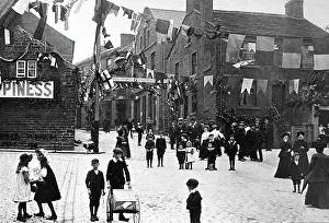 Honley Prints: Honley Market Place early 1900s