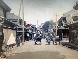 Yokohama Prints: Honmura Street, Yokohama, Japan, circa 1890