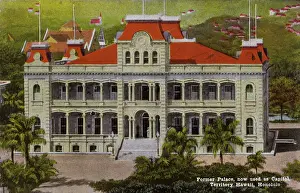 Hawaiian Prints: Honolulu, Hawaii, USA - Former Palace, now the Capitol