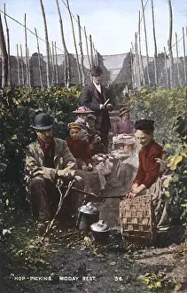 Kettle Prints: Hop Picking - Kent - The Midday Rest