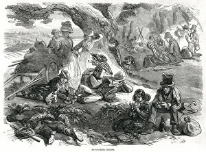 Hop-picking resting 1858