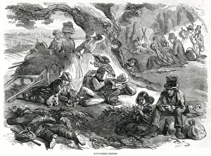 Kentish Gallery: Hop-picking resting 1858