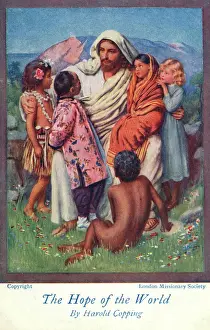 Mission Prints: The Hope of the World - Jesus and Children - Postcard