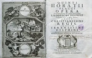 Lyric Prints: Horace (65-8 B. C. ). Roman lyric poet. Opera