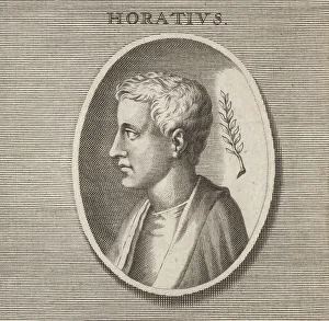 Horace Prints: Horace, Roman lyric poet, 65-8 BC