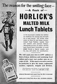 Adverts Gallery: Horlicks advertisement, World War I