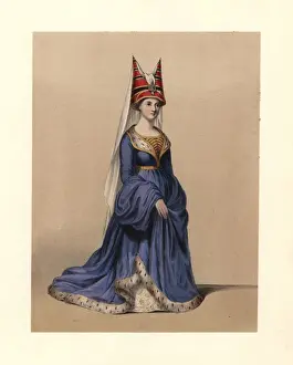 Voluminous Prints: Horned headdress of the 15th century