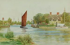 Broads Prints: Horning Ferry, Norfolk Broads, Norfolk
