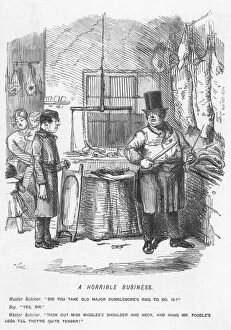 Business Gallery: A horrible business - Butchers shop, 1851