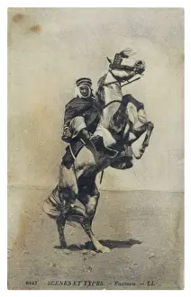 Arab Prints: Horse & Arab Rider C1905