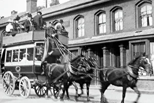 Wavertree Prints: Horse bus, Durning Road, Wavertree, Liverpool, early 1900s