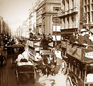 Horse bus, The Strand, London