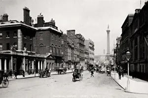 Horse and carts, carriages, Whitehall, London